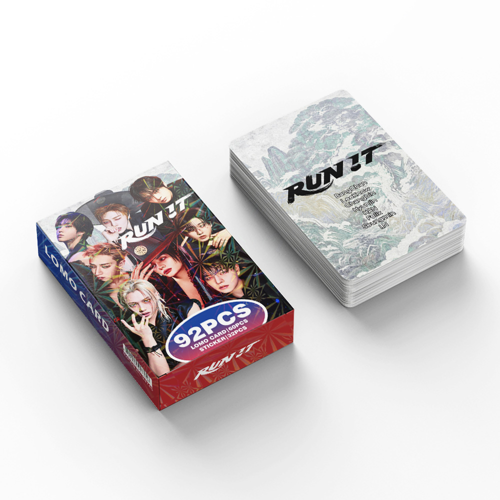 Audio Music Lollipop - 92개의 K팝 보이그룹 미니 카드, 'RUN