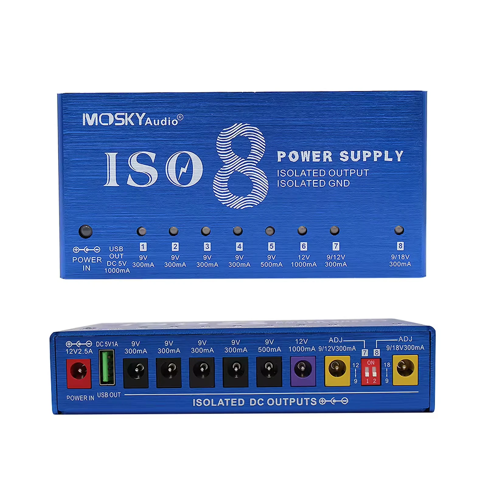 Looper Pedal Guitar - MOSKY ISO-8 페달 전원 공급 장치(9채널