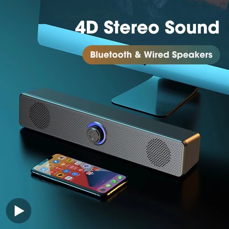 음악 사운드바 컴퓨터 카이샤 데 솜 유선 및 무선 블루 - Audio Music Box 리뷰 및 가격