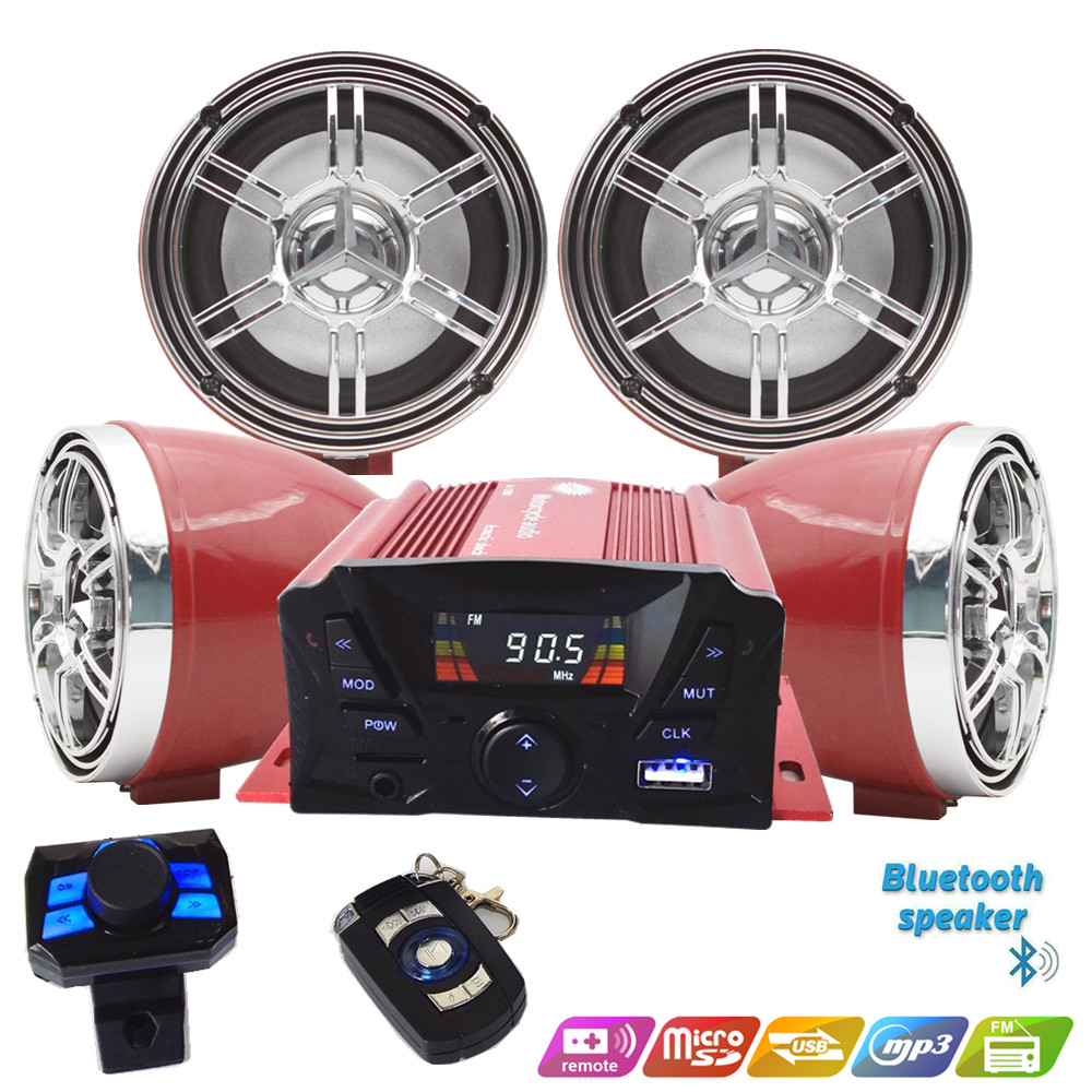 12V 4채널 UTV ATV 골프 카트 오토바이 방수  - Audio Music To Mp3 리뷰 및 가격