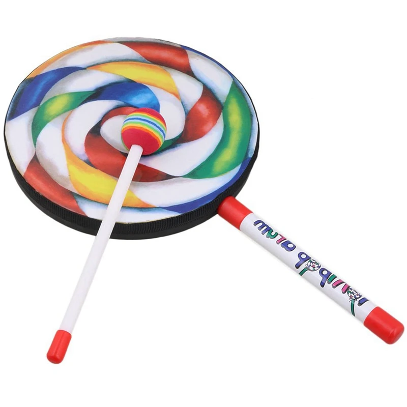롤리팝 모양 드럼, 레인보우 컬러 말렛 음악 리듬 악기 - Audio Music Lollipop 리뷰 및 가격