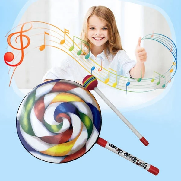 롤리팝 모양 드럼, 레인보우 컬러 말렛 음악 리듬 악기 - Audio Music Lollipop 리뷰 및 가격