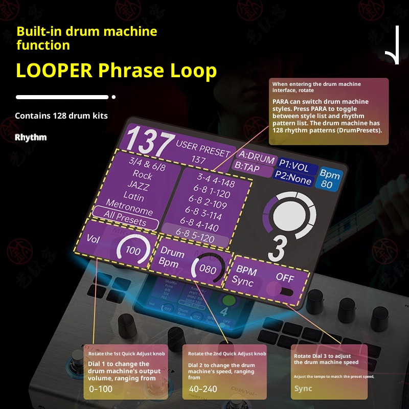 M-VAVE MK-300 다기능 기타/베이스 이펙터 페 - Looper Pedal Guitar 리뷰 및 가격