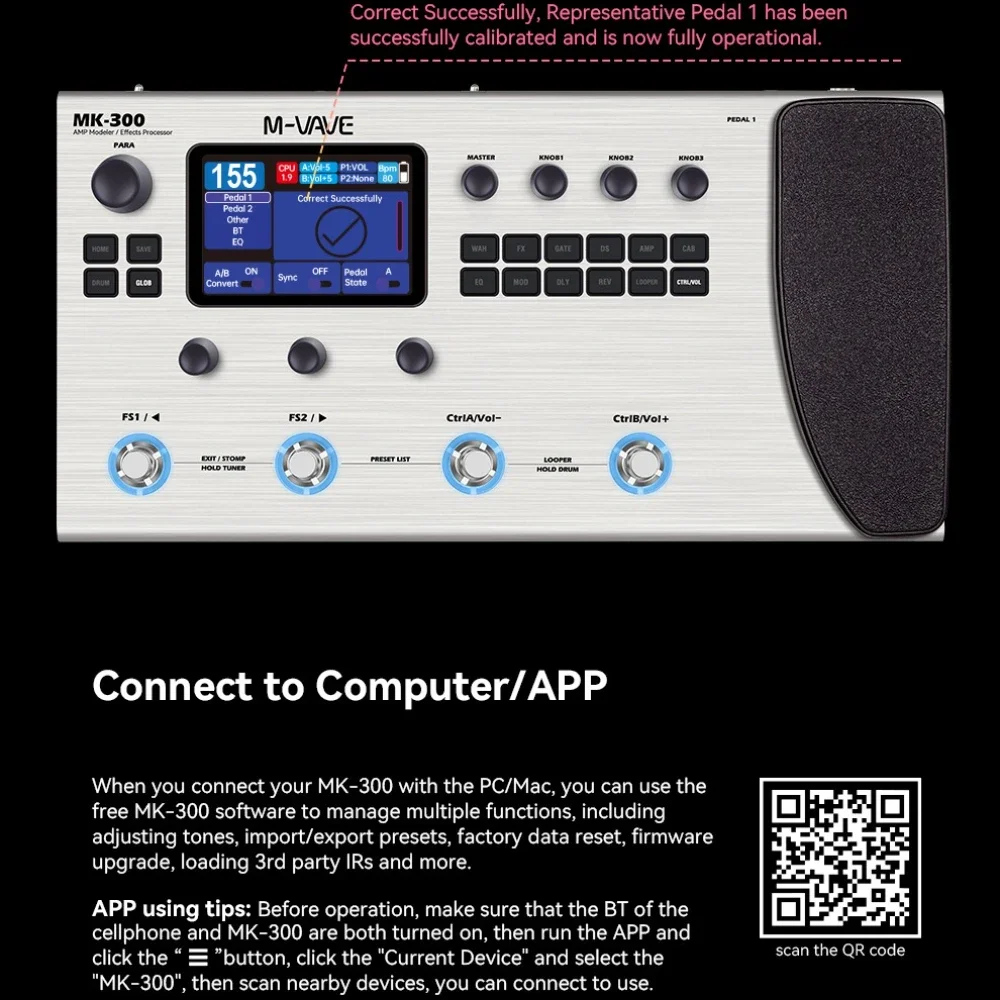 M-VAVE MK-300 기타 멀티 이펙트 프로세서 1 - Looper Pedal Guitar 리뷰 및 가격